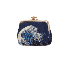 FRMP-BM-WAVE | Great Wave off Kanagawa Coin Clasp Frame Purse