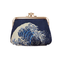 FRMP-BM-WAVE | Great Wave off Kanagawa Coin Clasp Frame Purse