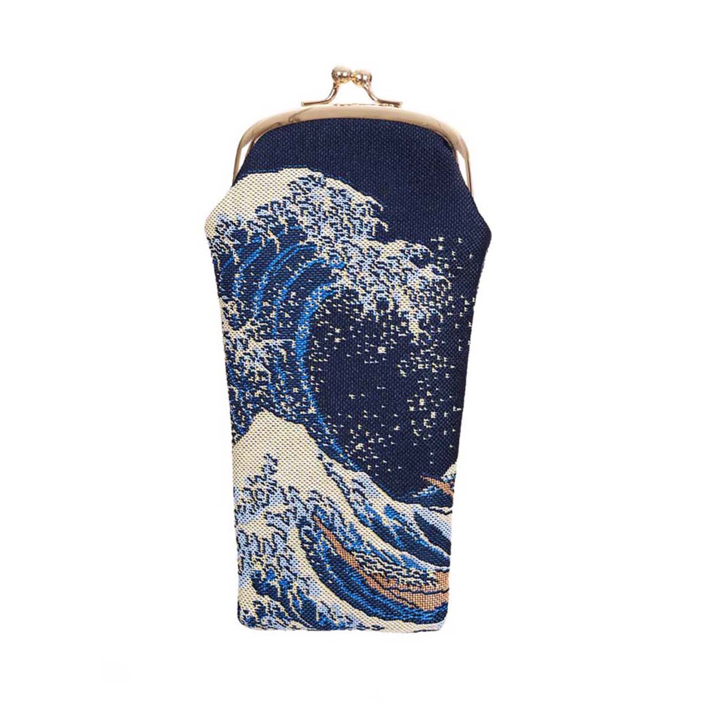GPCH-BM-WAVE | Great Wave off Kanagawa Navy Blue Glasses Pouch/Case