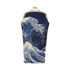 GPCH-BM-WAVE | Great Wave off Kanagawa Navy Blue Glasses Pouch/Case