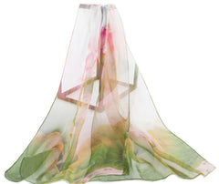 SC-Chiffon Lotus Olive | Chiffon Scarf