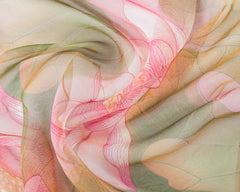 SC-Chiffon Lotus Olive | Chiffon Scarf