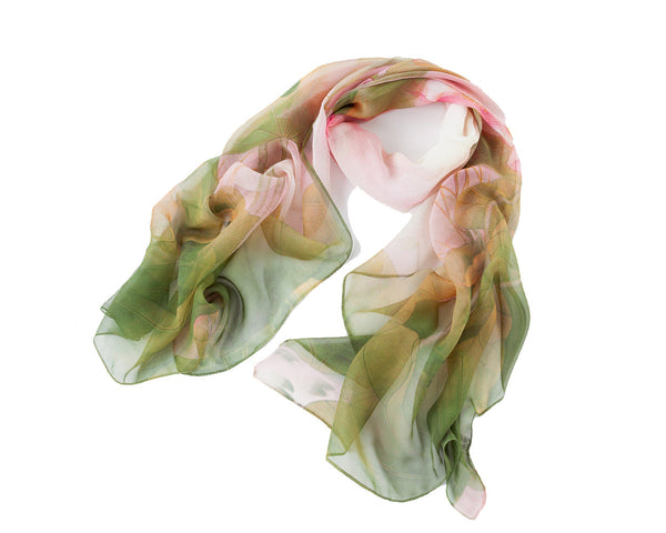 SC-Chiffon Lotus Olive | Chiffon Scarf