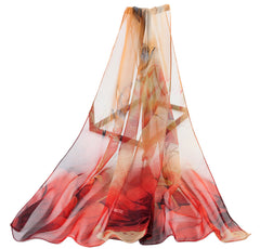 SC-Chiffon Lotus Red | Chiffon Scarf