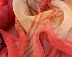 SC-Chiffon Lotus Red | Chiffon Scarf