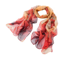 SC-Chiffon Lotus Red | Chiffon Scarf