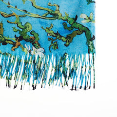 SC-PASH-ART-ALMOND | Van Gogh Almond Blossom Blue Art Pashmina