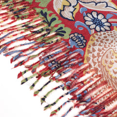 SC-PASH-ART-STRD | William Morris Strawberry Thief Red Art Pashmina
