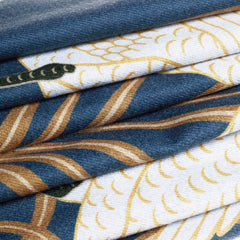 SC-PASH-ART-SWAN | Swan, Rush and Iris Art Pashmina