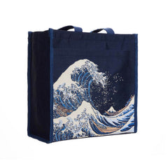 SHOP-BM-WAVE | Great Wave off Kanagawa Navy Blue Shopper Bag