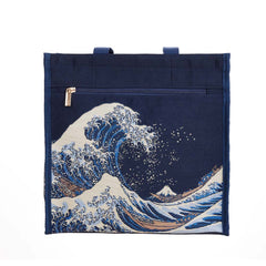 SHOP-BM-WAVE | Great Wave off Kanagawa Navy Blue Shopper Bag