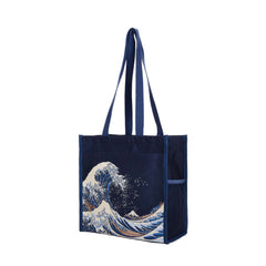 SHOP-BM-WAVE | Great Wave off Kanagawa Navy Blue Shopper Bag