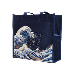 SHOP-BM-WAVE | Great Wave off Kanagawa Navy Blue Shopper Bag