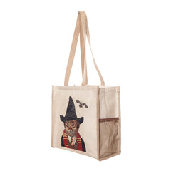 SHOP-BTH-MAGICCAT | Magic Cat Beige and Black Shopper Bag