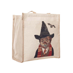 SHOP-BTH-MAGICCAT | Magic Cat Beige and Black Shopper Bag
