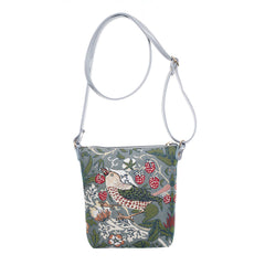 SLING-STGR | Strawberry Thief Grey Sling Bag Crossbody