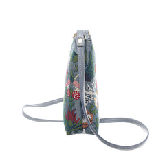 SLING-STGR | Strawberry Thief Grey Sling Bag Crossbody