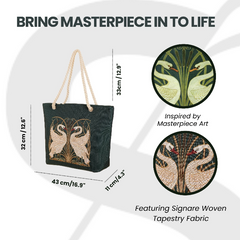 ROPE-SWAN | Swan, Iris and Rush Rope Tote Beach Bag
