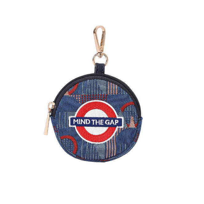 BUBBLE-TFL-PICCA-GAP | Bubble Zip Purse Charm TfL Piccadilly Moquette Mind The Gap