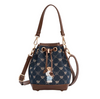BUCK-BLV-DENIM | B-Loved Bear Denim Blue Bucket Handbag