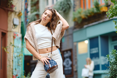 BUCK-BLV-DENIM | B-Loved Bear Denim Blue Bucket Handbag