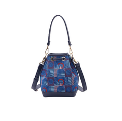 BUCK-TFL-PICCA-RED | Bucket Handbag TfL Piccadilly Moquette Red Roundel
