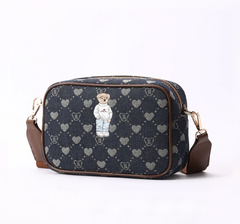CAMERA-BLV-DENIM | B-Loved Camera Crossbody Bag On Blue Denim Monogram