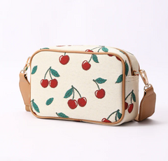CAMERA-CHERRY-CREAM | Cherry Camera Crossbody Bag In Cream Backdrop
