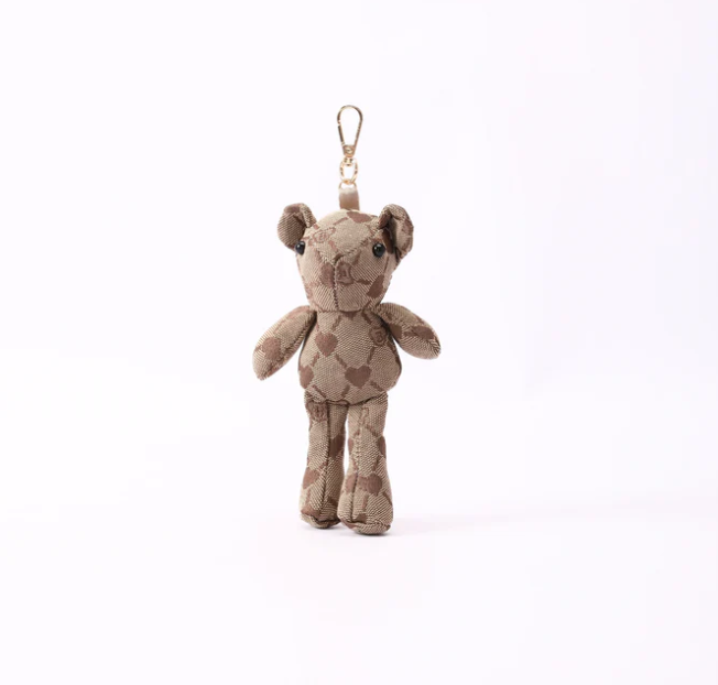 CHARM-BLV-BEIGE | B-Loved Bear Charm On Beige Monogram