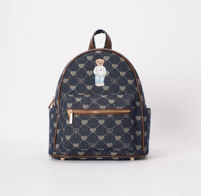 DAPK-BLV-DENIM | B-Loved Small Rucksack On Blue Denim Monogram