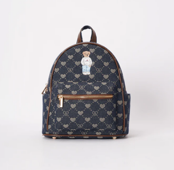 DAPK-BLV-DENIM | B-Loved Small Rucksack On Blue Denim Monogram
