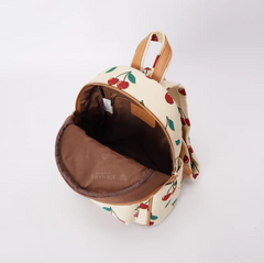 DAPK-CHERRY-CREAM | Cherry Small Rucksack In Cream Backdrop