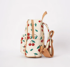 DAPK-CHERRY-CREAM | Cherry Small Rucksack In Cream Backdrop