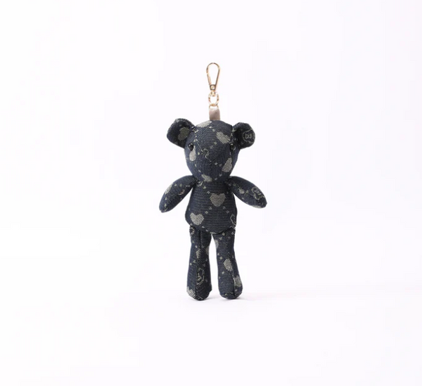 CHARM-BLV-DENIM | B-Loved Bear Denim Blue Bag Charm