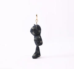 CHARM-BLV-DENIM | B-Loved Bear Denim Blue Bag Charm