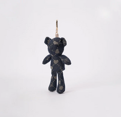 CHARM-BLV-DENIM | B-Loved Bear Denim Blue Bag Charm