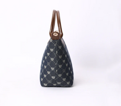 GRAB-BLV-DENIM | B-Loved Grab Handbag On Blue Denim Monogram