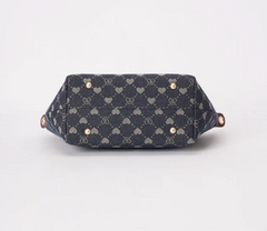 GRAB-BLV-DENIM | B-Loved Grab Handbag On Blue Denim Monogram