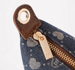 GRAB-BLV-DENIM | B-Loved Grab Handbag On Blue Denim Monogram
