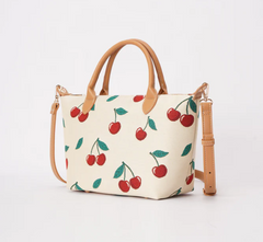 GRAB-CHERRY-CREAM | Cherry Cream Grab Handle Handbag