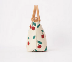 GRAB-CHERRY-CREAM | Cherry Cream Grab Handle Handbag