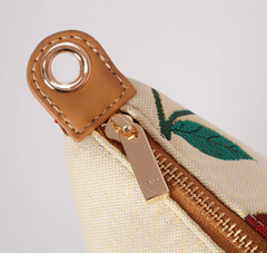 GRAB-CHERRY-CREAM | Cherry Cream Grab Handle Handbag