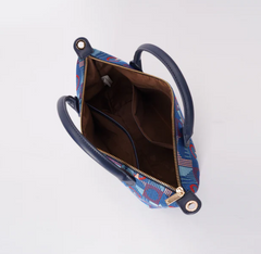 GRAB-TFL-PICCA-GAP | TfL Piccadilly Moquette Mind the Gap Grab Handle Handbag
