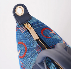 GRAB-TFL-PICCA-GAP | TfL Piccadilly Moquette Mind the Gap Grab Handle Handbag