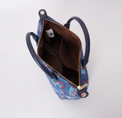 GRAB-TFL-PICCA-RED | TfL Piccadilly Moquette Red Roundel Grab Handle Handbag