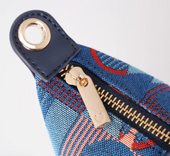 GRAB-TFL-PICCA-RED | TfL Piccadilly Moquette Red Roundel Grab Handle Handbag