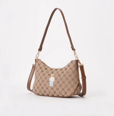 MOON-BLV-BEIGE | B-Loved Bear Beige Moon-Shaped Underarm Handbag