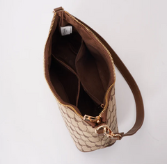 MOON-BLV-BEIGE | B-Loved Bear Beige Moon-Shaped Underarm Handbag