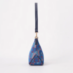 MOON-TFL-PICCA-GAP | TfL Piccadilly Moquette Mind the Gap Moon-Shaped Underarm Handbag