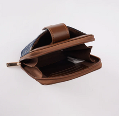PHONE-BLV-DENIM | B-Loved Bear Denim Blue Smart Phone Crossbody Bag